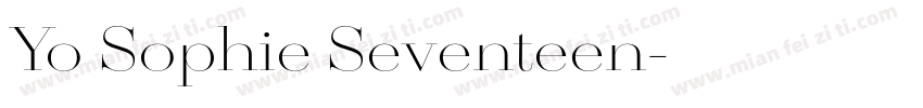 Yo Sophie Seventeen字体转换